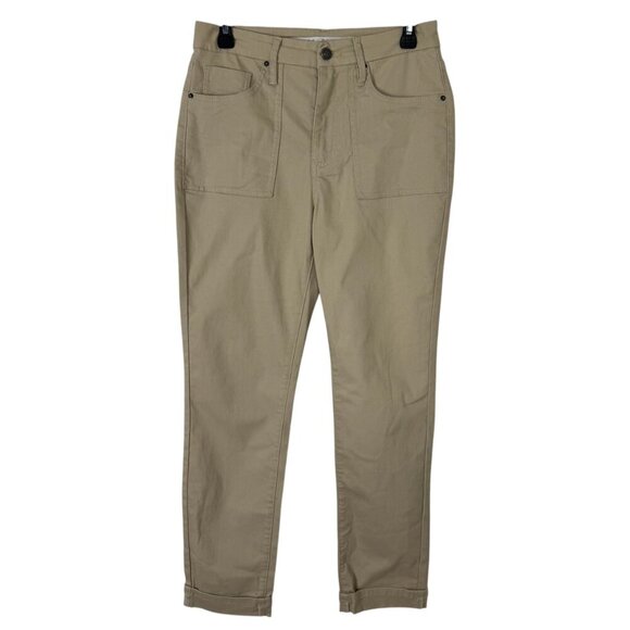 Tinseltown Khaki Brown Casual Pants Junior Size 7 Straight Leg Cuffs Classic EUC - Picture 1 of 11